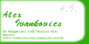 alex ivankovics business card